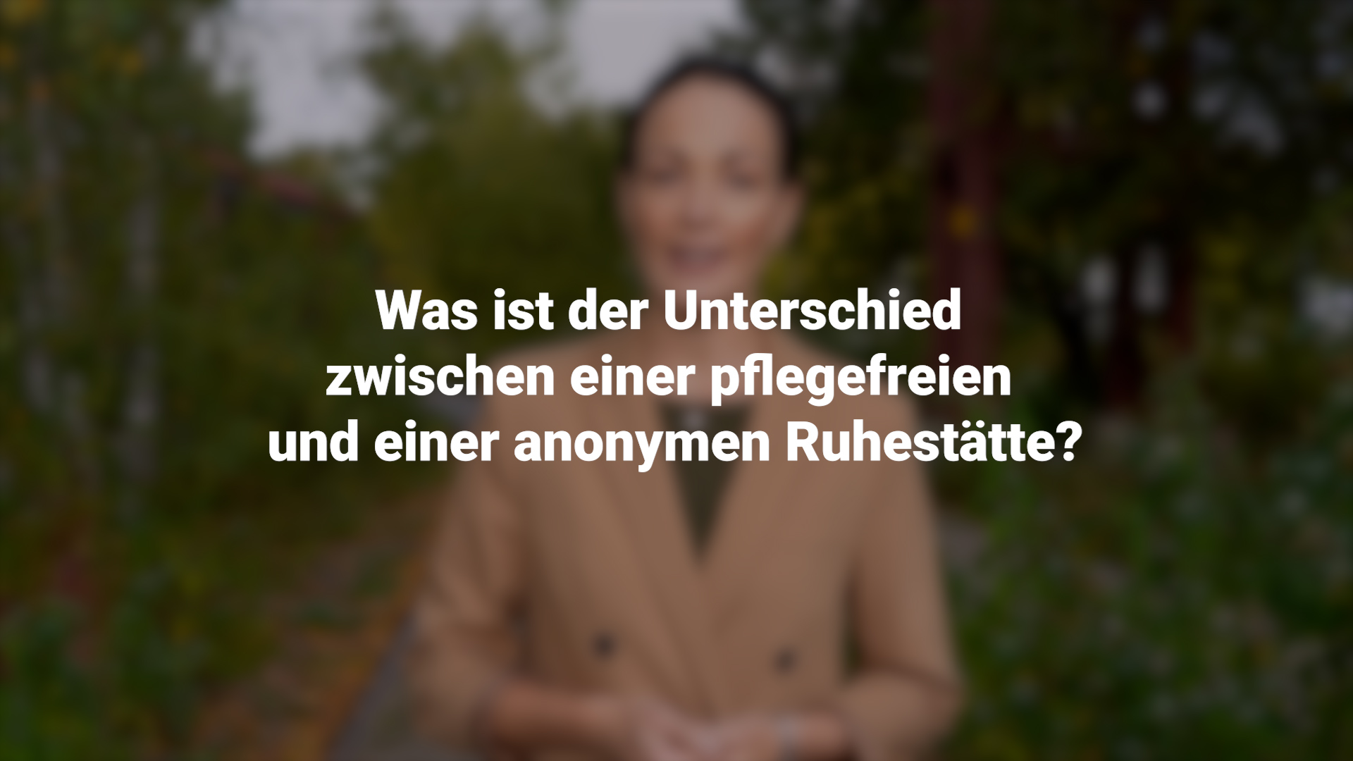 Pflegefreie Gräber anonym